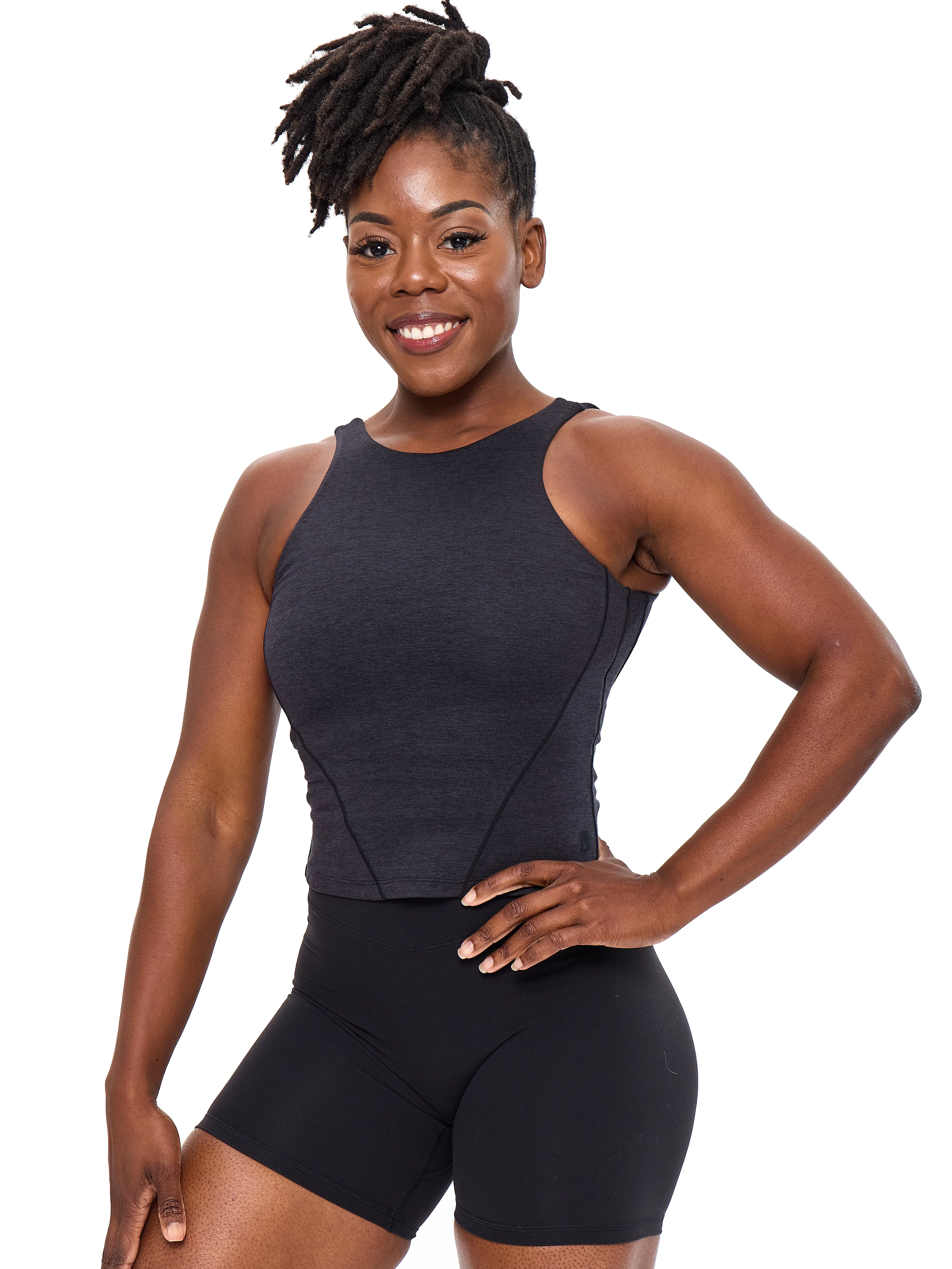 Dream Heather Tank - Onyx Black Heather