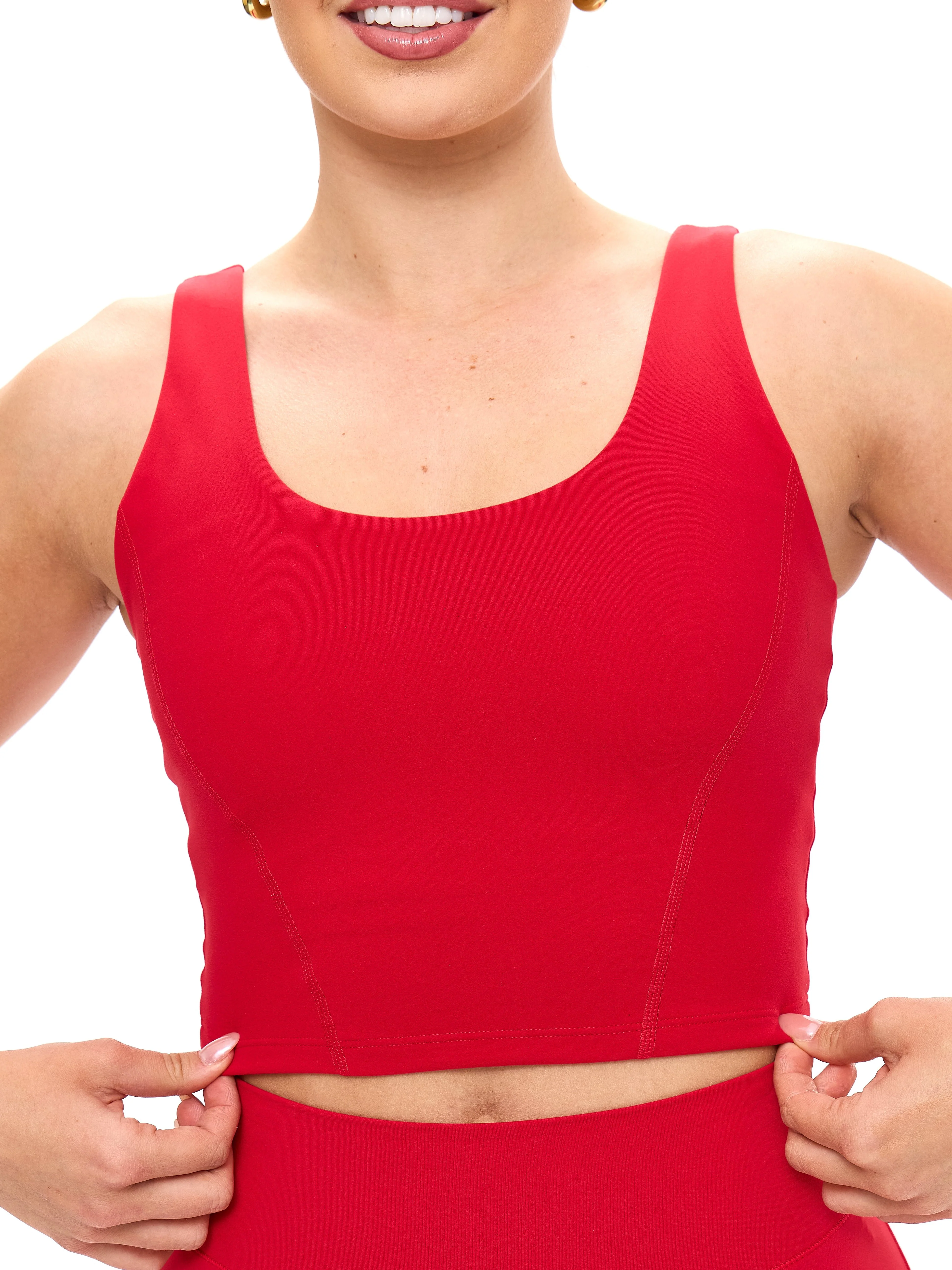 Crystal Crop V2 - Lipstick Red