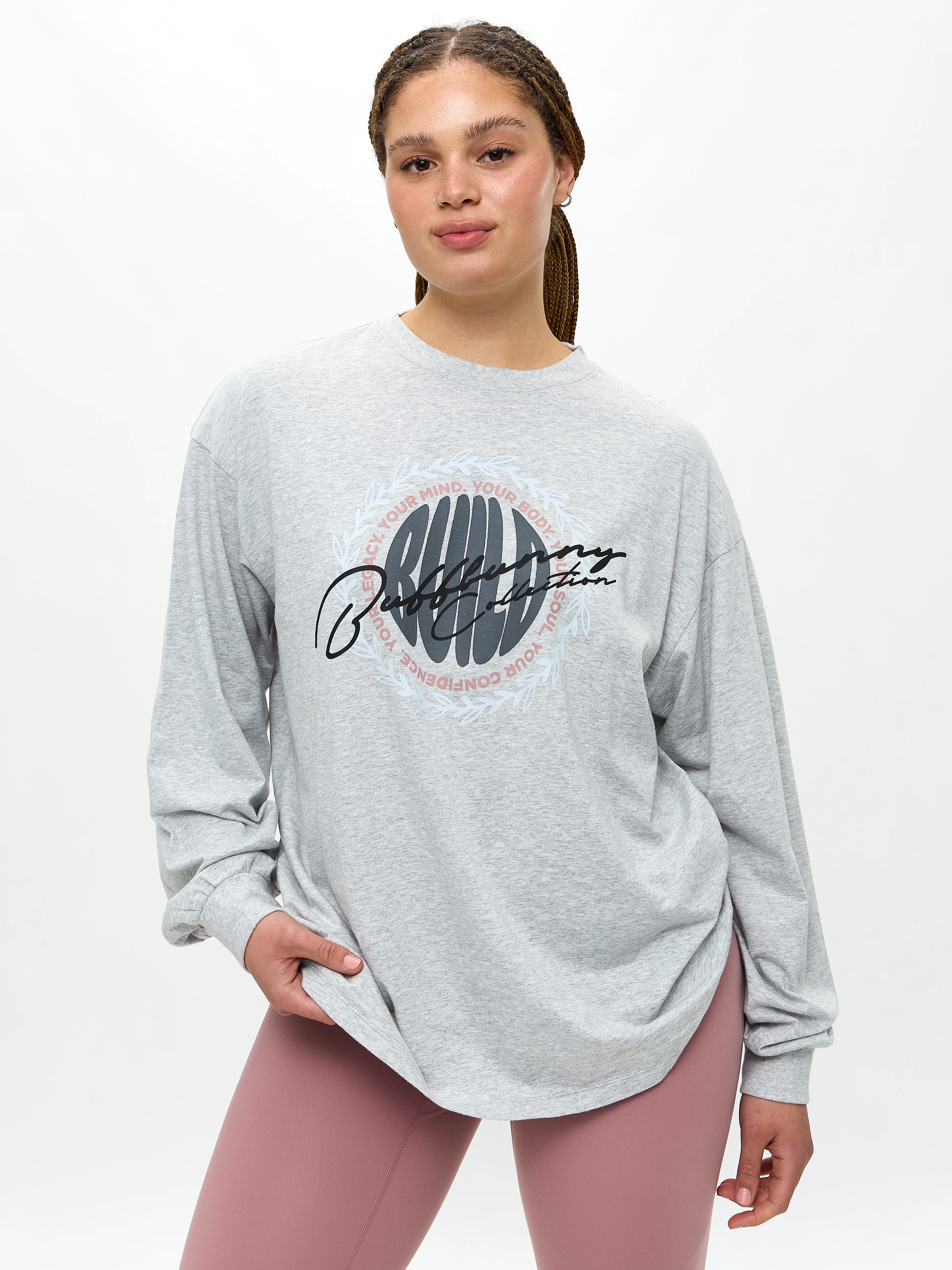 Build Long Sleeve Tee - Heather Grey