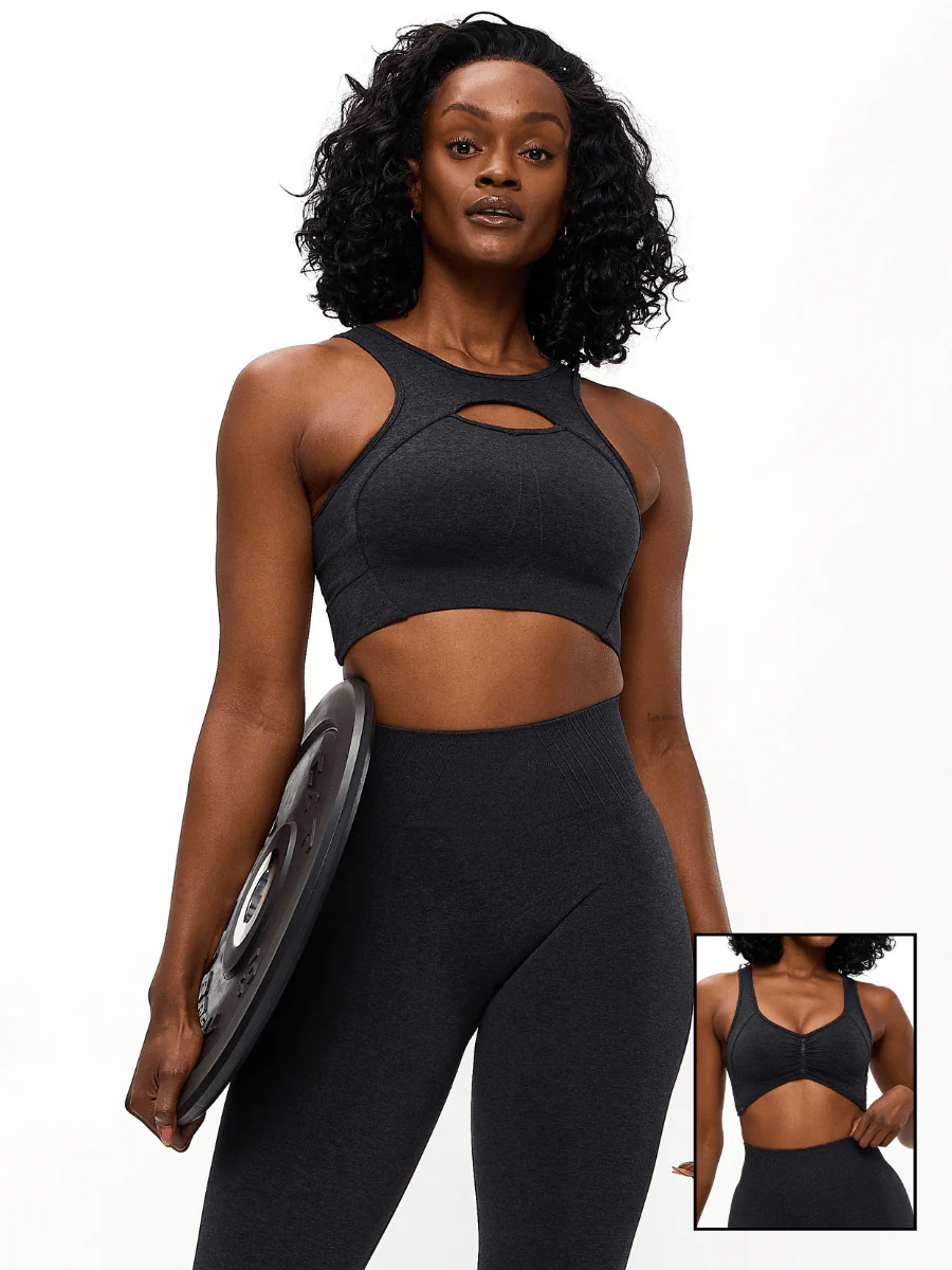 Form Reversible Seamless Sports Bra - Charcoal
