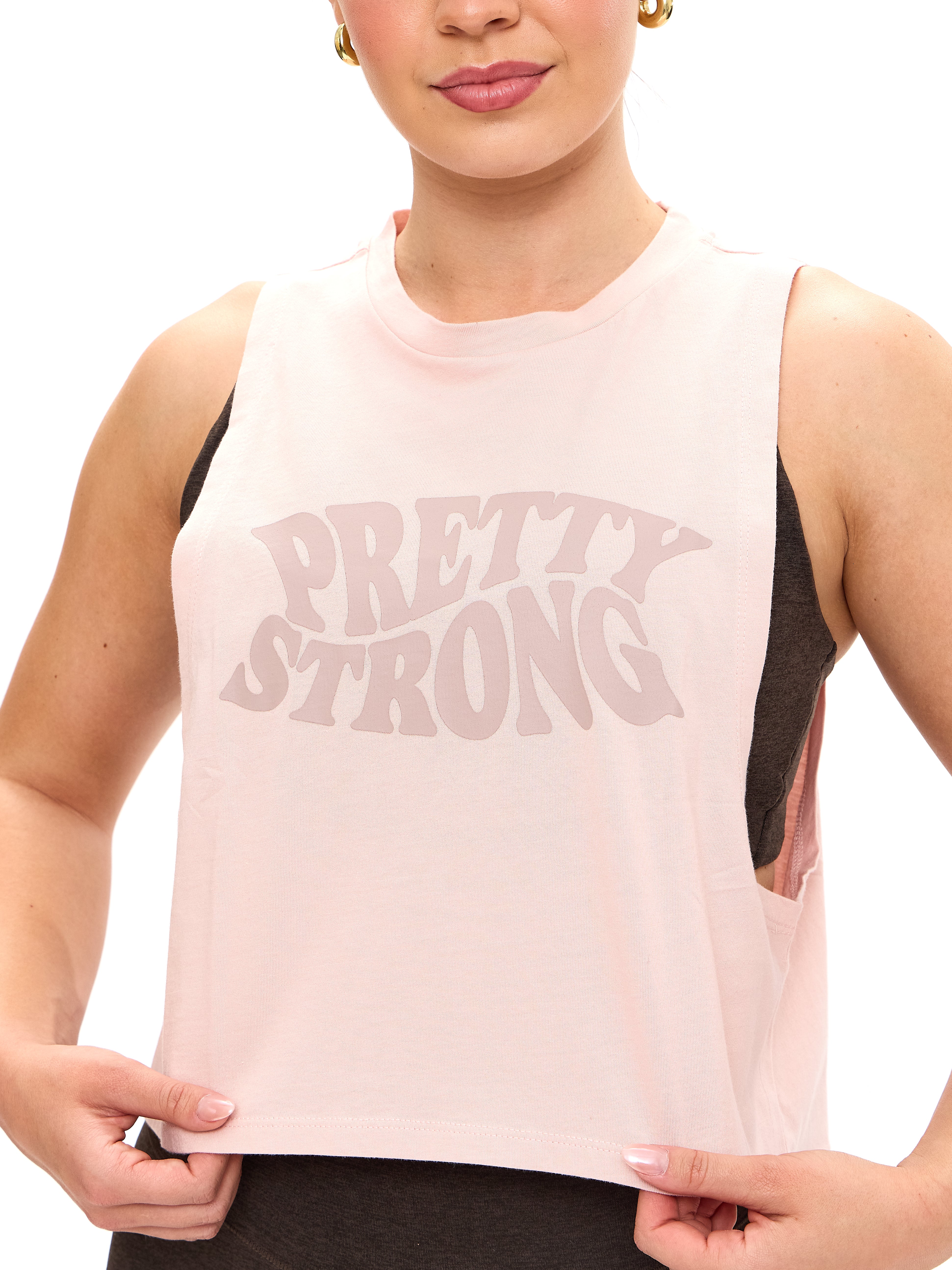 Pretty Crop Tank - Strawberry Milk